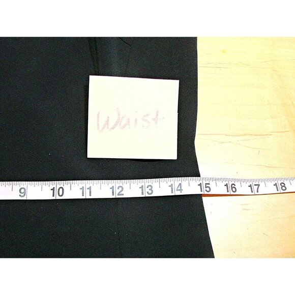 Vintage Jenne Maag Sleeveless Square Neck Sheath Career Midi Dress Black Size M - Picture 7 of 12